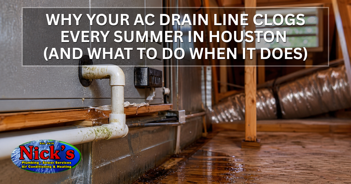 Why Your AC Drain Line Clogs Every Summer in Houston (And What to Do When It Does)